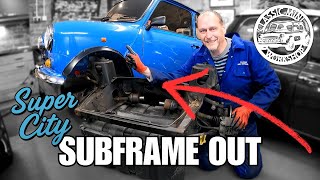 Stripping The Super City Clic Mini Subframe Removal & Surprise Performance Parts