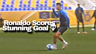 Cristiano Ronaldo Scores Stunning Goal During Training With Al-Nassr 💀