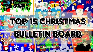 Top 15 Christmas Bulletin Board Ideas| DIY Christmas display board ideas | Christmas craft