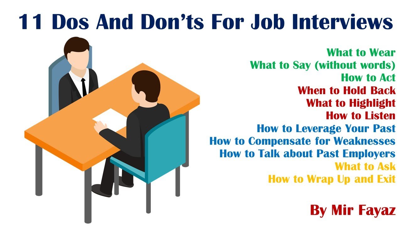 11 Dos and don'ts for Job Interviews - YouTube