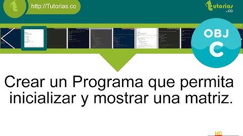 POO + funciones + Objective C (funcion inicializar, mostrar matriz)