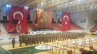 İzmi̇r Ali̇ağa Enka Kapali Spor Salonu 2018 3692 Kisa Dönem Erleri̇n Yemi̇n Töreni̇