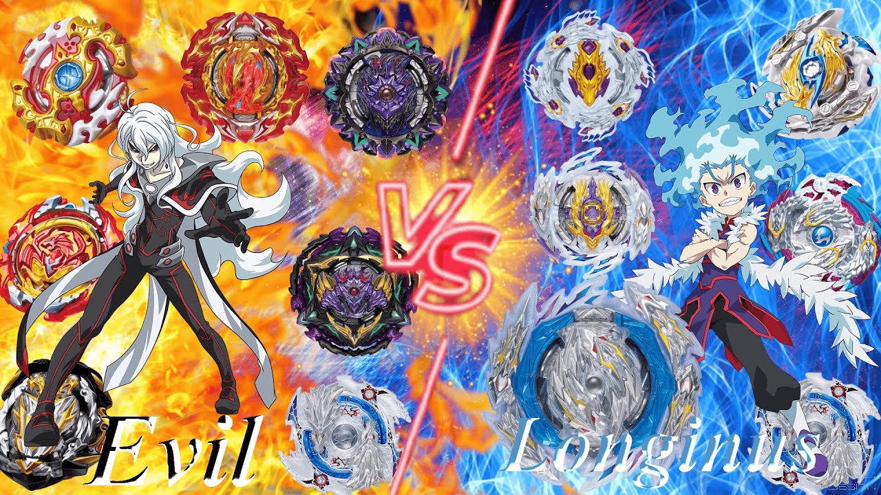 Beyblade Burst Evil vs Lui (Longinus) All Generations Battle