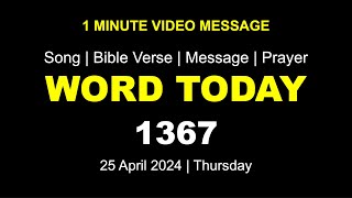 136Word Today-1367 | Bro RSV | One-Minute Video Message (Malayalam) | 25 April 2024