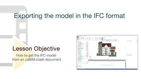 usBIM.clash Tutorial - Exporting the model in the IFC format - ACCA software