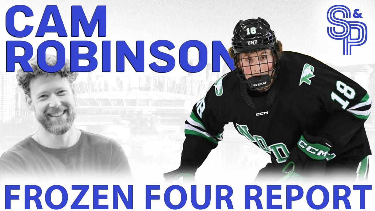 Cam Robinson: Updates from the Frozen Four!  What does Elias Pettersson's exit meeting look like?