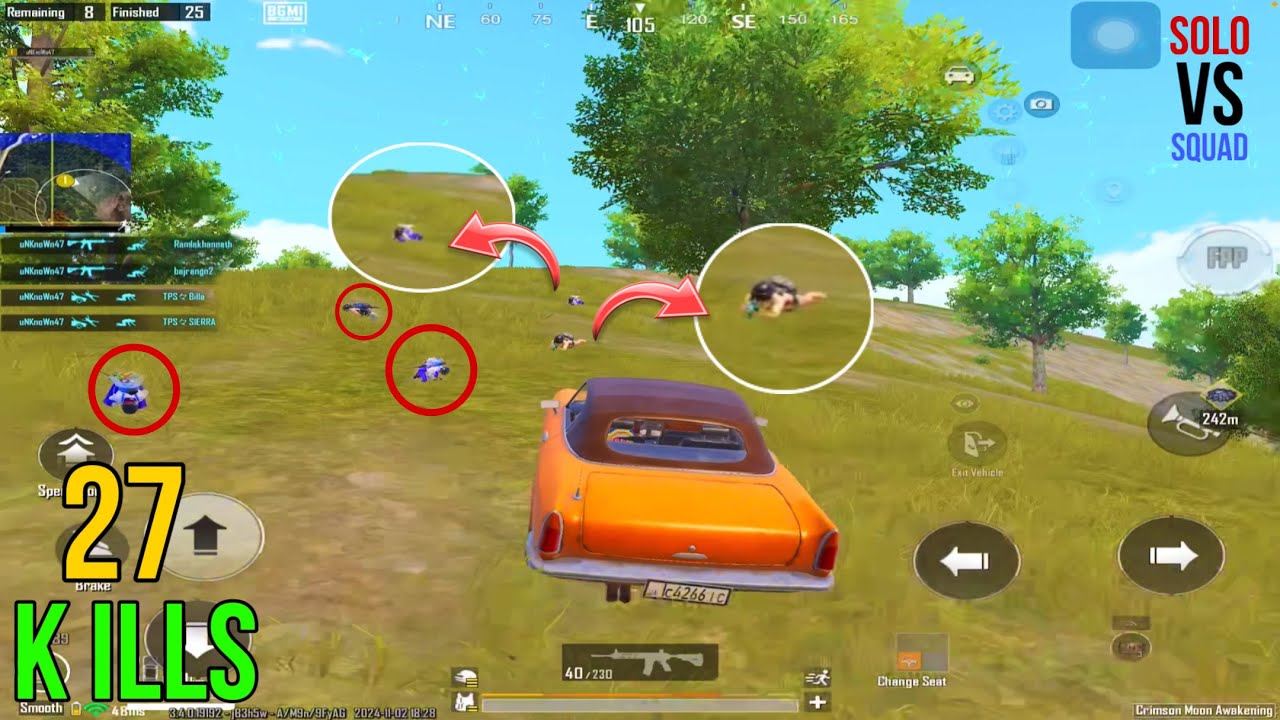 "Unstoppable!🔥 27 Kills Solo vs Squad | Full Rush BGMI Gameplay - YouTube