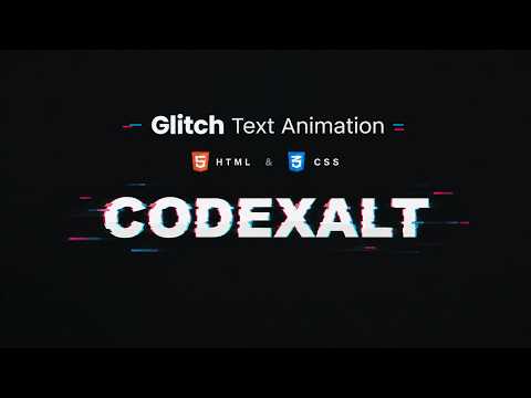 Glitch Text Animation with HTML & CSS | CSS Text Effect