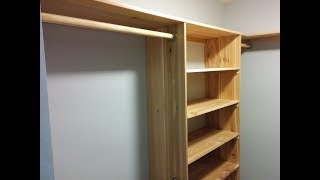 Continuation of Part 1 which showed how to install a shelf cleat and wrap around upper shelf in a closet. Part 3 will show extra ...