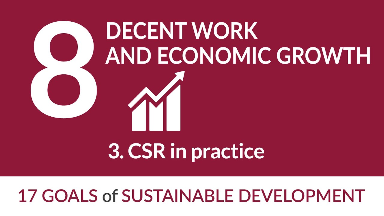 Decent work and economic growth | 3. CSR in practice | SDG#8
