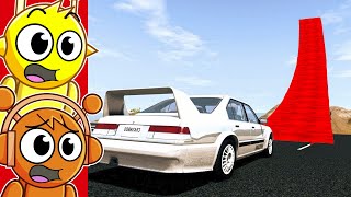 Reacting To Cars Vs Giant Ramp Beamng Drive