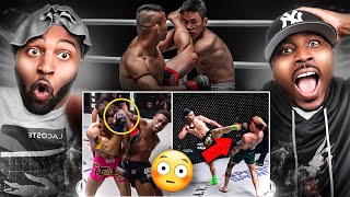 10 Minutes Of BRUTAL Muay Thai Knockouts (Reaction)