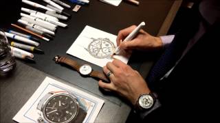 Sunflowerman drawing Edox Les Bémonts Chronograph Moon Phase