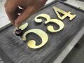 Carved Gold Gilded Address Sign