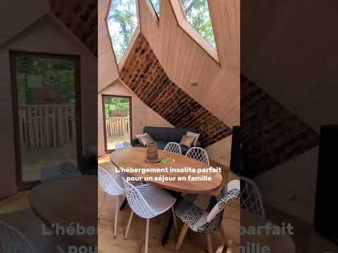 Un séjour en famille inoubliable dans cette jolie cabane ! 😍 #travel #cabane #insolite