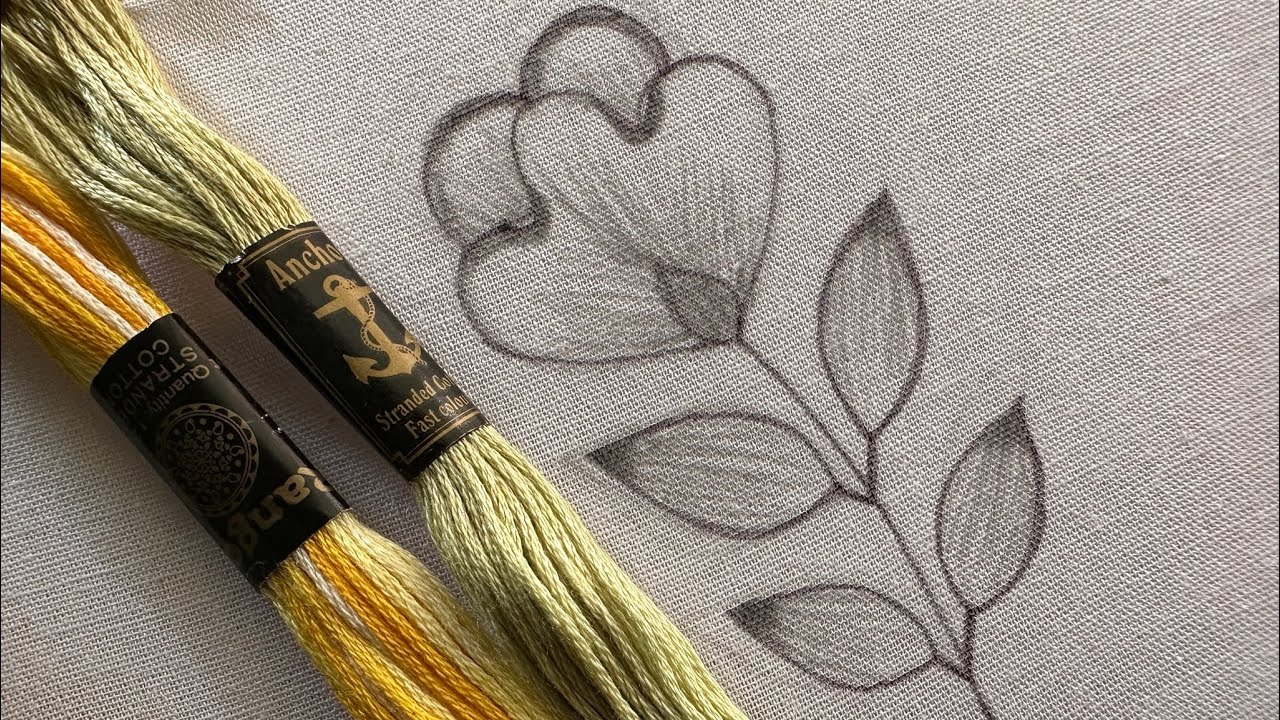 Beautiful flower hand embroidery|embroidery design|kadhai
