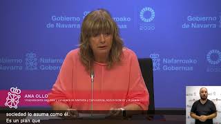 La vicepresidenta Ollo informa sobre las líneas básicas del II Plan de Convivencia de Navarra