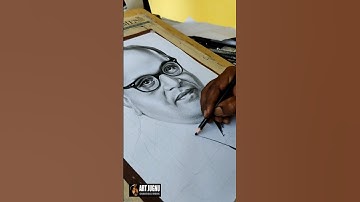 Dr Babasaheb Ambedkar Drawing 📚🖋️#art #drawing #ambedkar #shorts #charcoal  #youtubeshorts