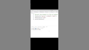 insert element in python list | how to insert elements in python list