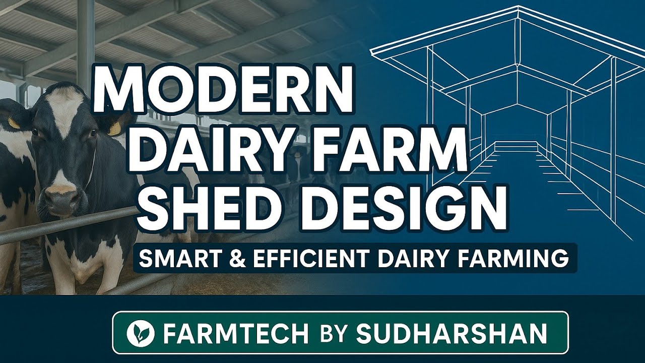 Modern Dairy Farm Shed Design | Smart & Efficient Dairy Farming | FarmTech by Sudharshan
