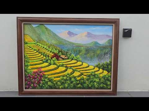 TRANH PHONG CẢNH RUỘNG BẬC THANG TÂY BẮC ĐẸP VÀ Ý NGHĨA - TRANH PHONG THỦY