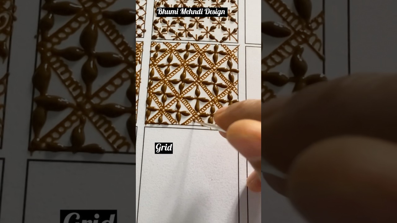 Simple Grid Pattern/Simple Mehndi Design/Easy Grid 