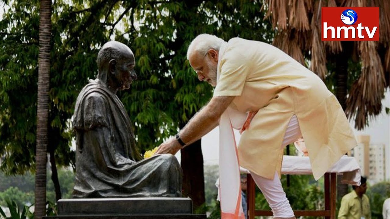 telugu news online live PM Modi Visits Sabarmati Ashram, Pays Tribute to Mahatma Gandhi | hmtv Telugu News