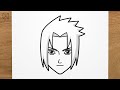 How to draw SASUKE (Naruto Shippuden) step by step, EASY