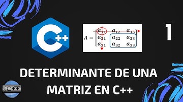 Determinante de una matriz de cualquier orden n x n en C++ (C y Java) - Método de cofactores - [1/2]