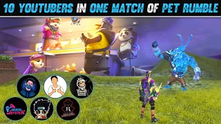 PLAYING NEW PET RUMBLE MODE WITH ADITECH, SWAM, SUDIP SARKAR, BROKEN JOYSTICK, GW KARAN IN FREE FIRE