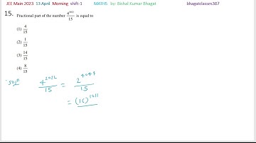 Fractional part of the number4^2022/15 is equal to