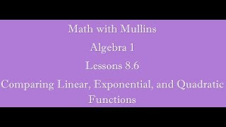 Famous 8.6 Comparing Linear, Exponential, and Quadratic Functions Wealth