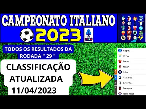 Confira os resultados e a classificação do Campeonato Italiano