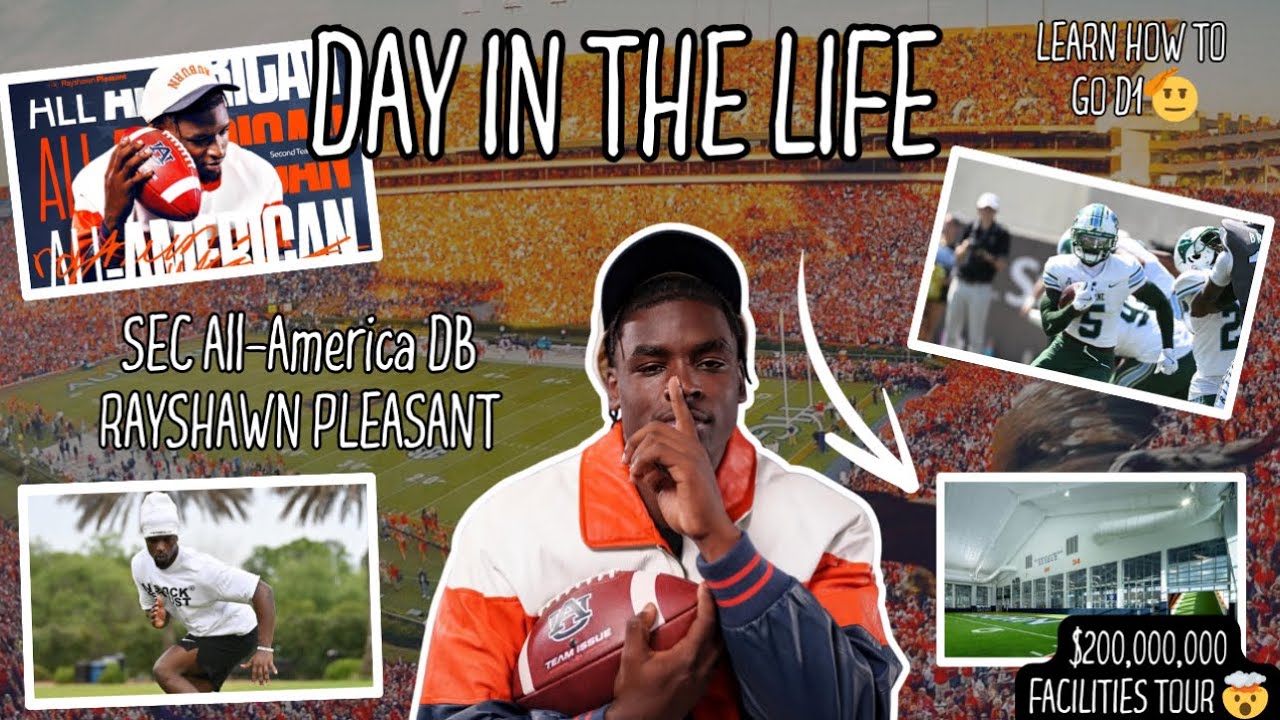 DAY IN THE LIFE OF COLLEGE FOOTBALL PLAYER  AT AUBURN |$200,000,000 FACILITY| SEC ALL AMERICAN DB|