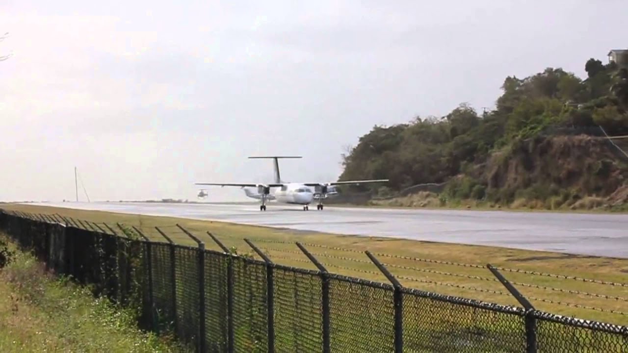 Liat Dash 8300 Taking off St. Lucia 2012 YouTube