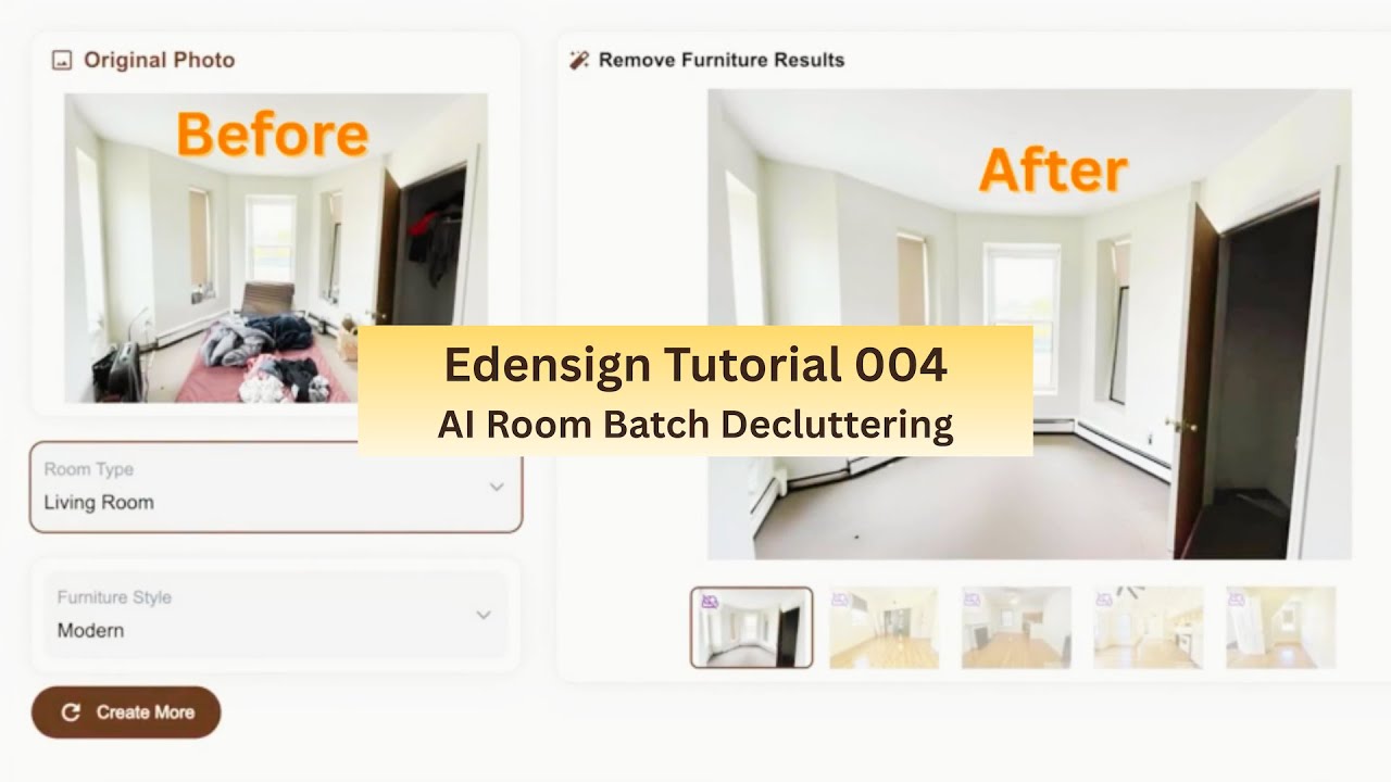 Edensign Decluttering Tutorial 04 - Batch Decluttering - Best AI Virtual Staging Tool