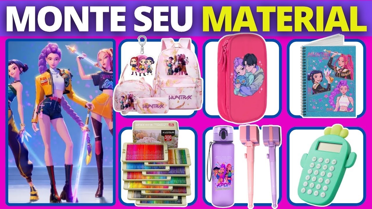 🎒📚 MONTE SEU MATERIAL ESCOLAR PERFEITO COM AS GUERREIRAS DO K-POP 🎒📚