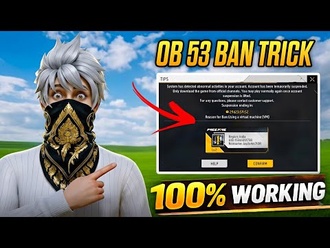 FREE FIRE OB53 NEW 30 DAYS BAN TRICK 😱🔥 WORKING AGAIN | PRANK YOUR FRIENDS (100% PROOF)