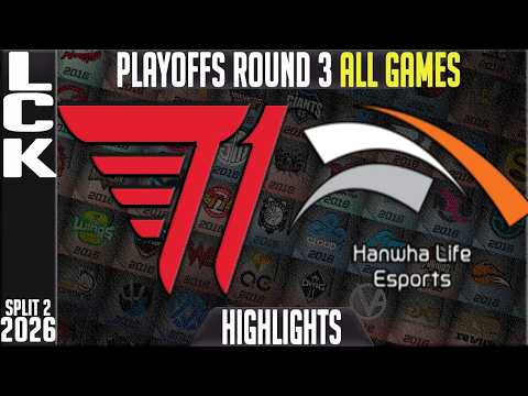 T1 vs HLE Highlights ALL GAMES | LCK Playoffs Round 3 2026 | T1 vs Hanwha Life Esports