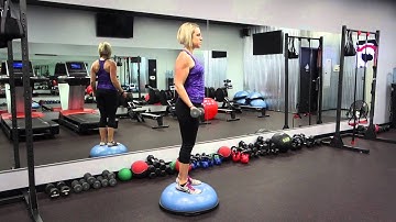 Bicep Curls on Bosu Ball
