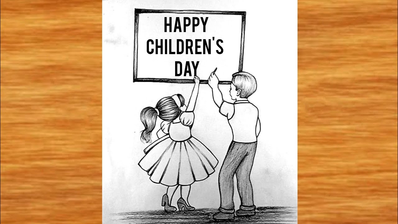 Happy Children's Day Drawing ||  Drawing for children's day 2025 || Easy Drawing for beginners 