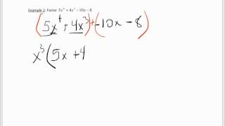 Algebra 2 Unit B2 - Factoring by Grouping