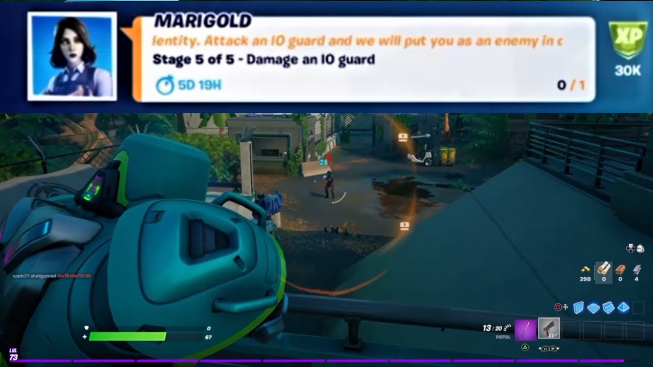 Fortnite -Stage 5 of 5 damage an Io guard
