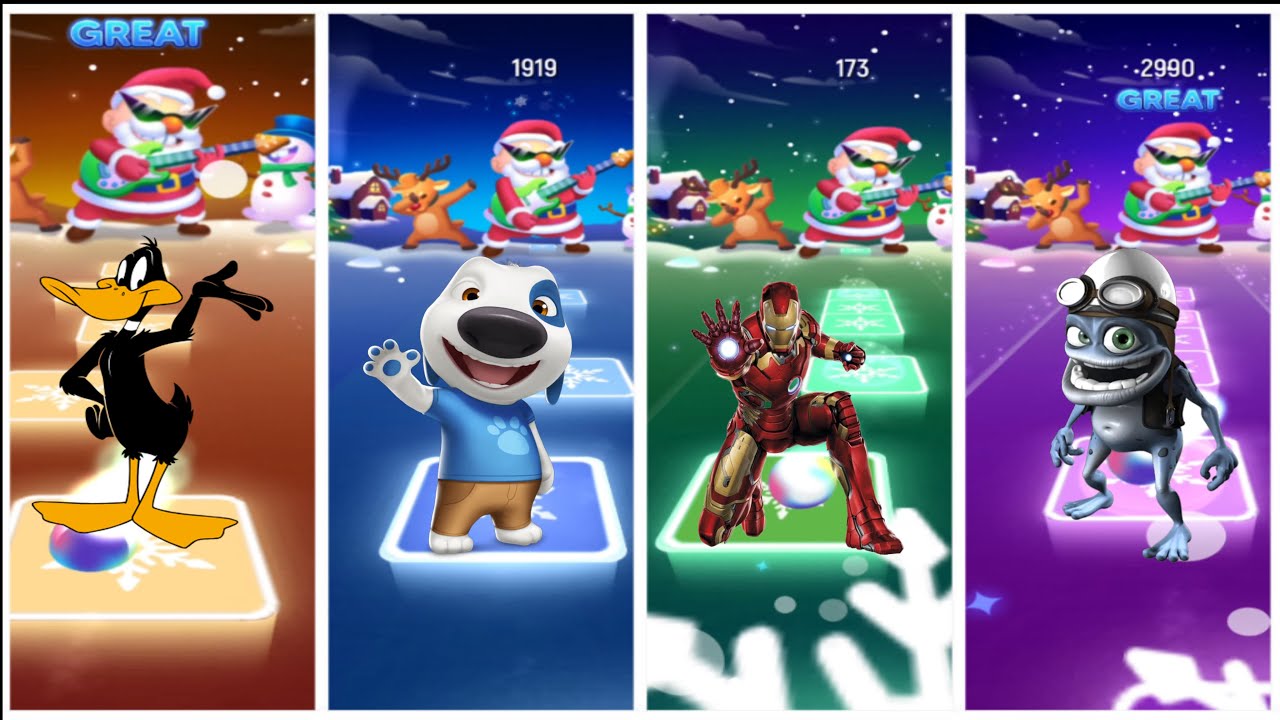 EPIC CHARACTER BATTLE in Tiles Hop 🎮🔥 | Iron Man vs Cartoon Legends (INSANE EDM)