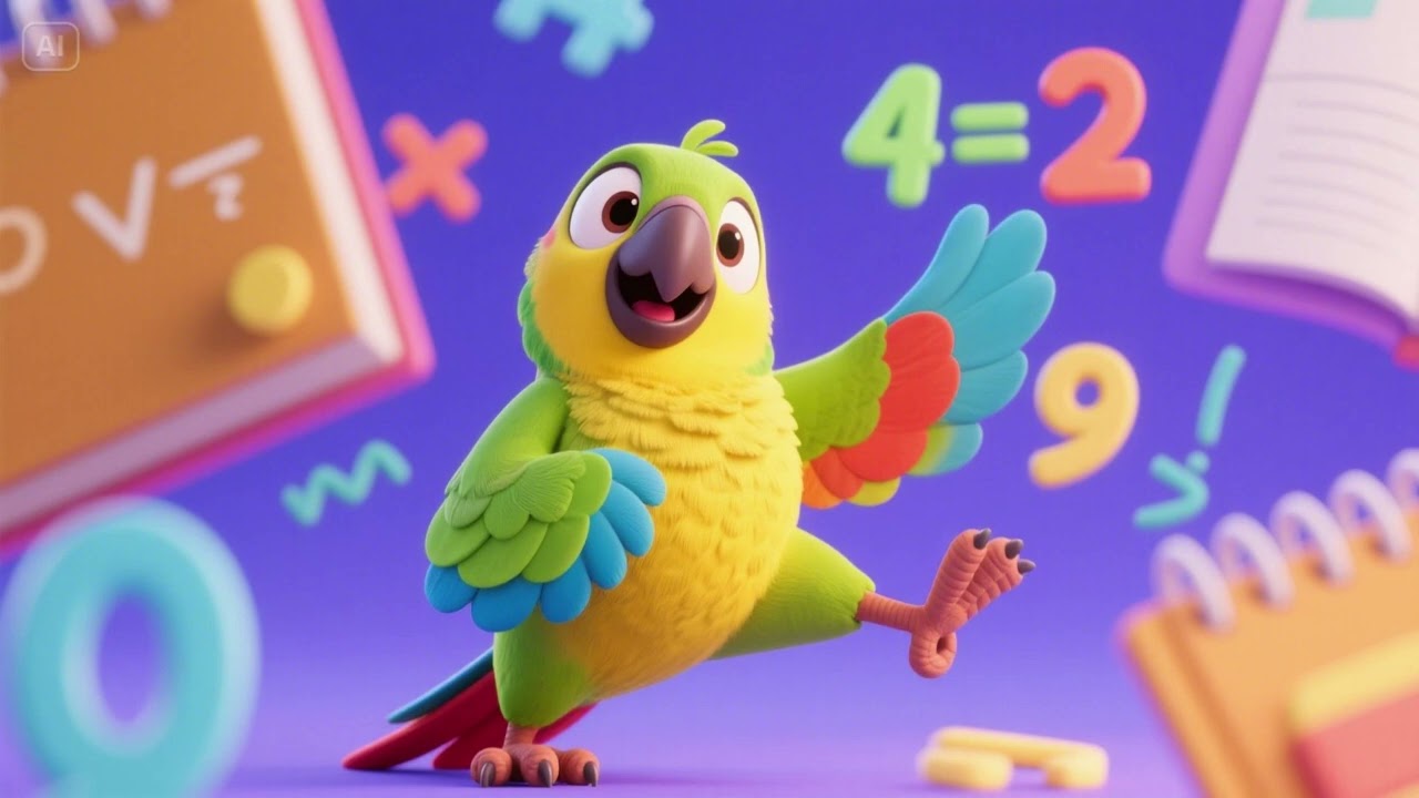 The Math Parrot: A Clever Counting Song for Curious Kids