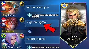 I PRETEND NOOB IN RANK AND MY TEAMMATES TEACH ME HOW TO USE TIGREAL!! (open mic crazy reaction🤣)