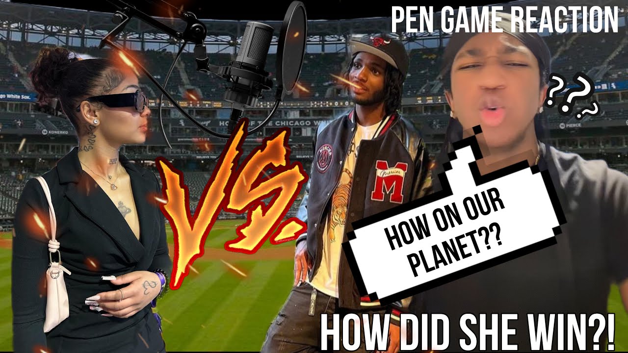 HOW DID SHE WIN?! [PEN GAME RAP BATTLE: SKAMZ V BLAZN] [REACTION]