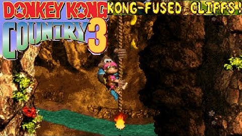 Kong-Fused Cliffs Walkthrough - Donkey Kong Country 3 Dixie Kong