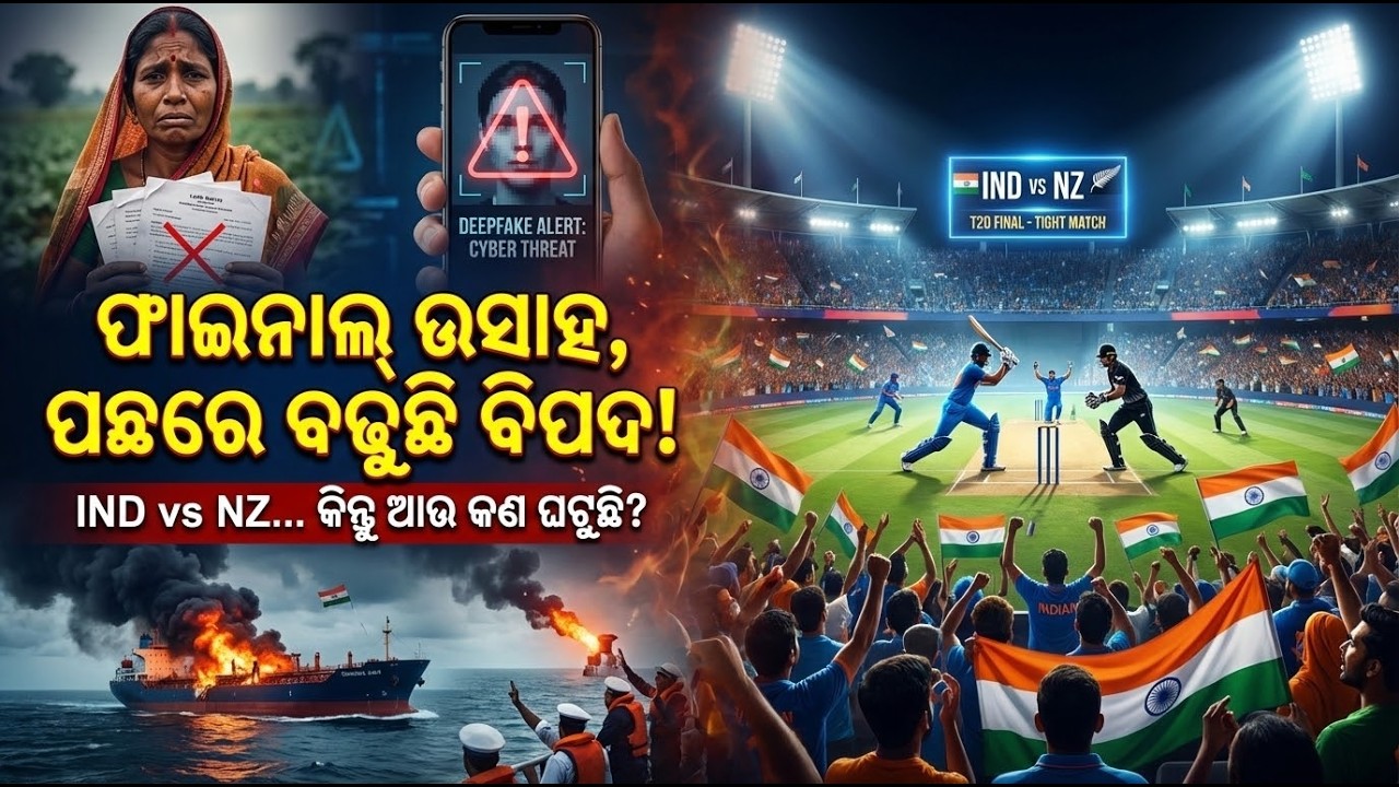 ୮ ମାର୍ଚ୍ଚ ୨୦୨୬: ମହିଳା ଦିବସ କେବଳ କାଗଜପତ୍ରରେ ସୀମିତ କି? କ୍ରିକେଟ୍ ନିଶାରେ ଦେଶ, ସମୁଦ୍ରରେ ବିପଦ! |T20 Final|