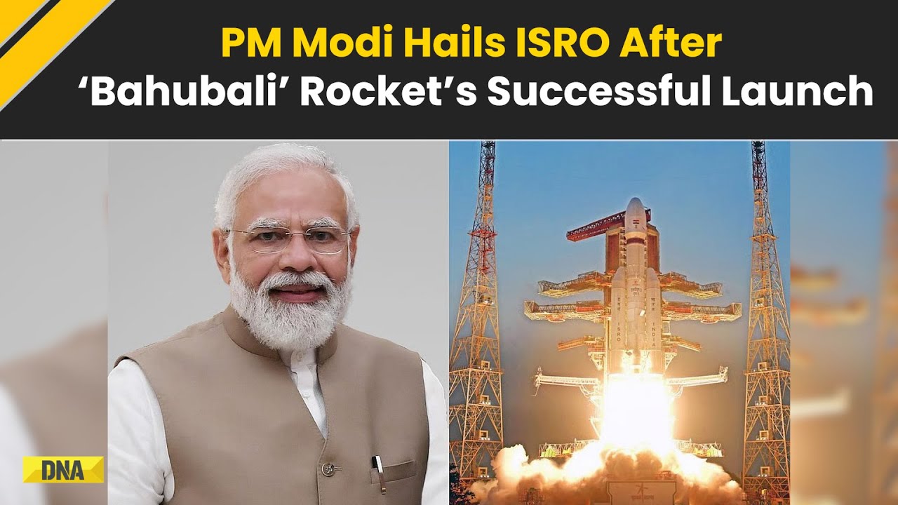 PM Modi Hails ISRO After 'Bahubali' Rocket Launches India’s Heaviest Satellite CMS-03